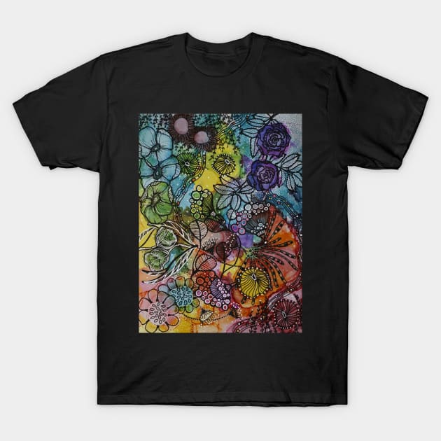 Floral Fantasy T-Shirt by MJDiesl